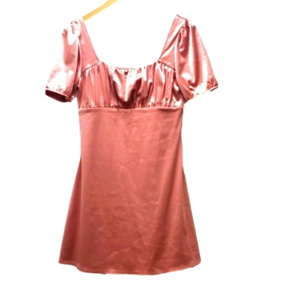 H&M Divided summer dress Orange Velvet medium NWT